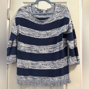 Wide Stripe Boatneck Sweater